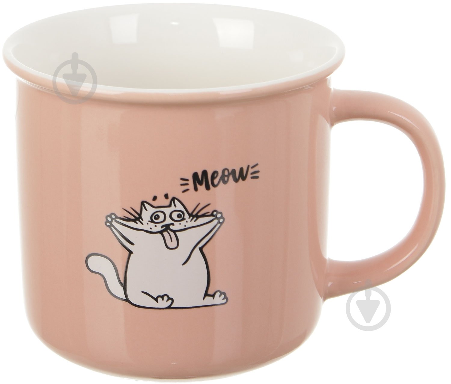 Чашка Fiora Funny Cat Pink 350 мл - фото 1