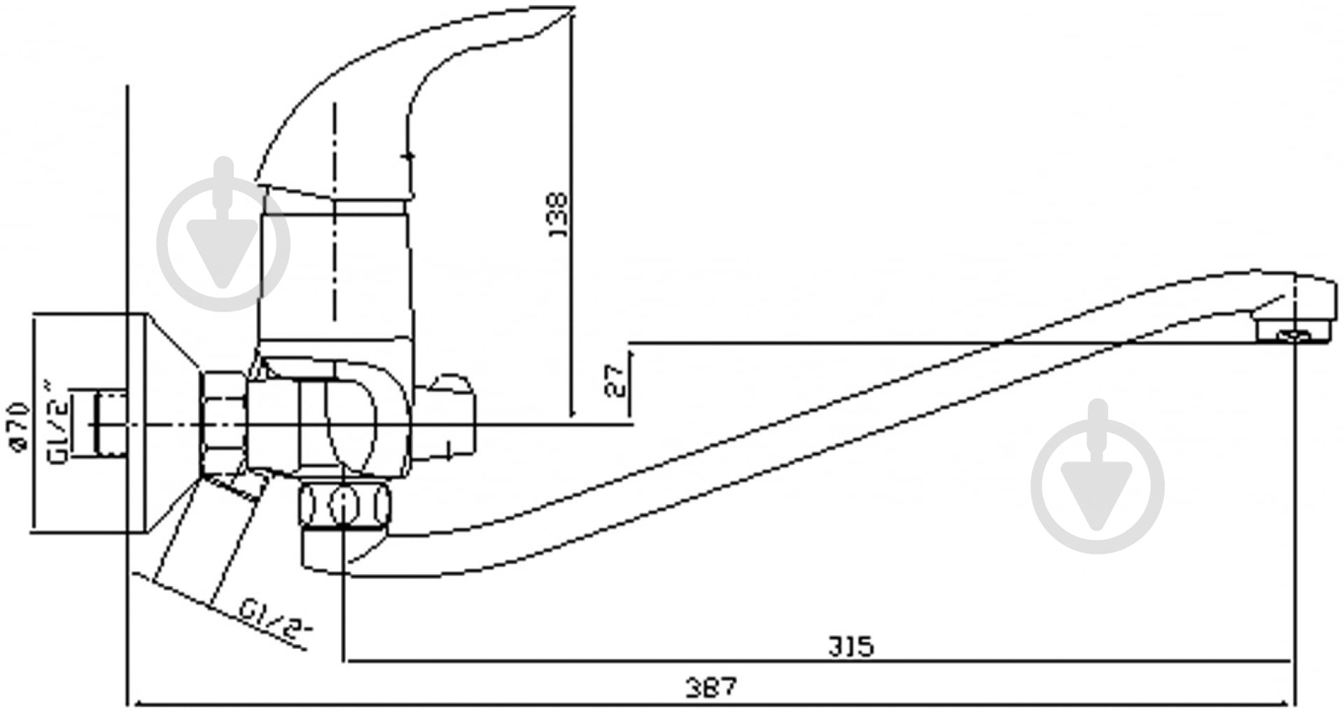 Змішувач для ванни Mixxen Іріда HB5733240C-35S - фото 2