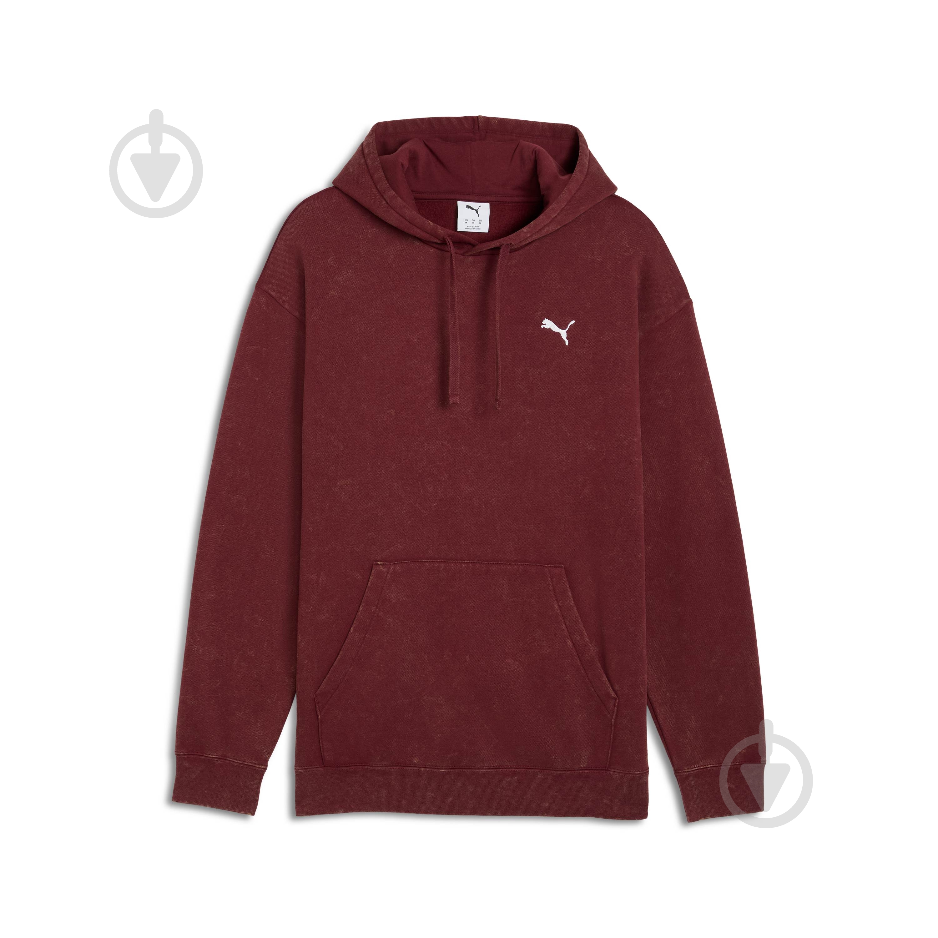 Джемпер Puma ESS ELEVATED Relaxed Wash Hoodie FL 68804996 р.S бордовий - фото 4