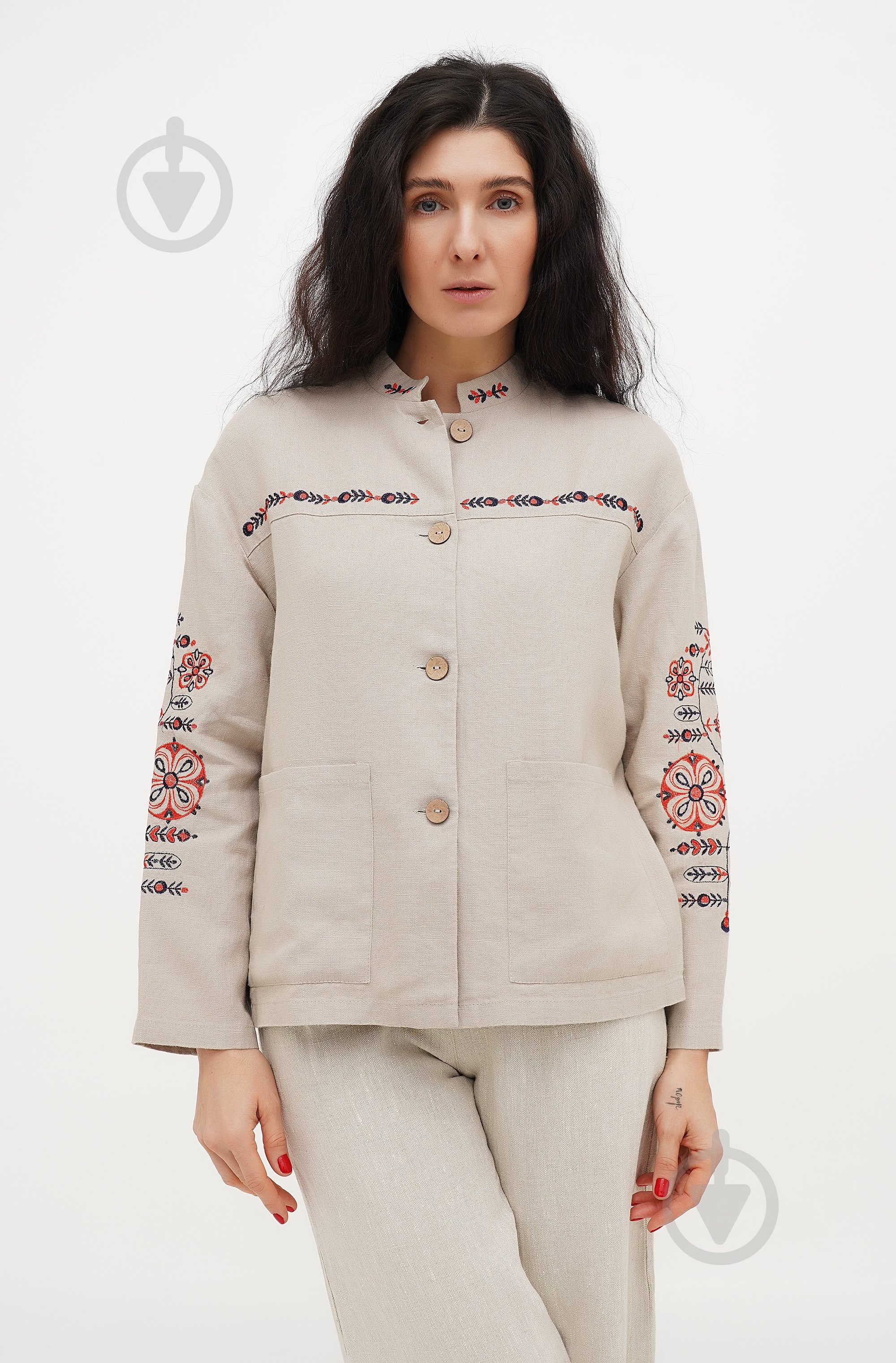 Жакет Галерея льону Флейта р.XL сірий - фото 3 Жакет Галерея льону Флейта р.XL сірий - фото 3