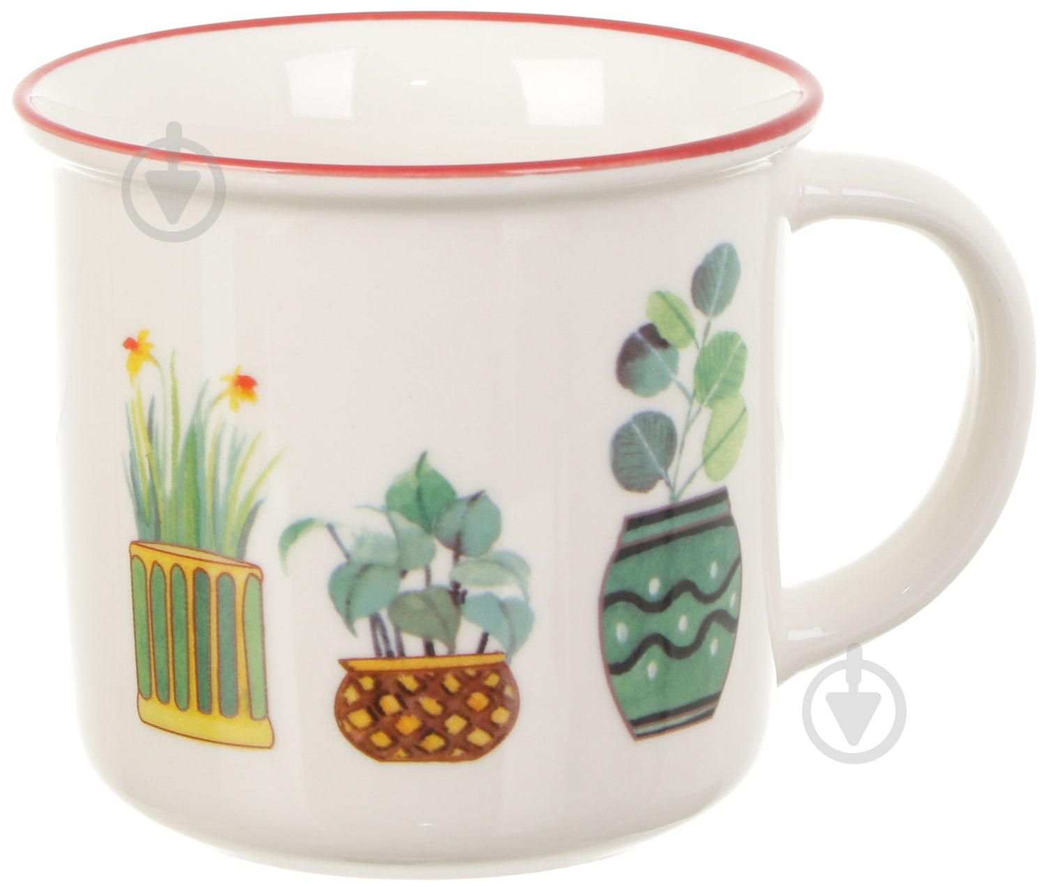 Чашка Fiora Flower Pots Red 350 мл - фото 1