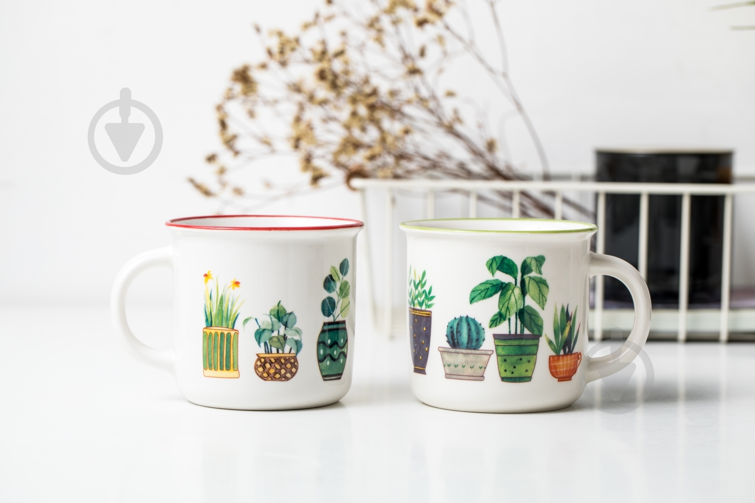 Чашка Fiora Flower Pots Green 350 мл - фото 3