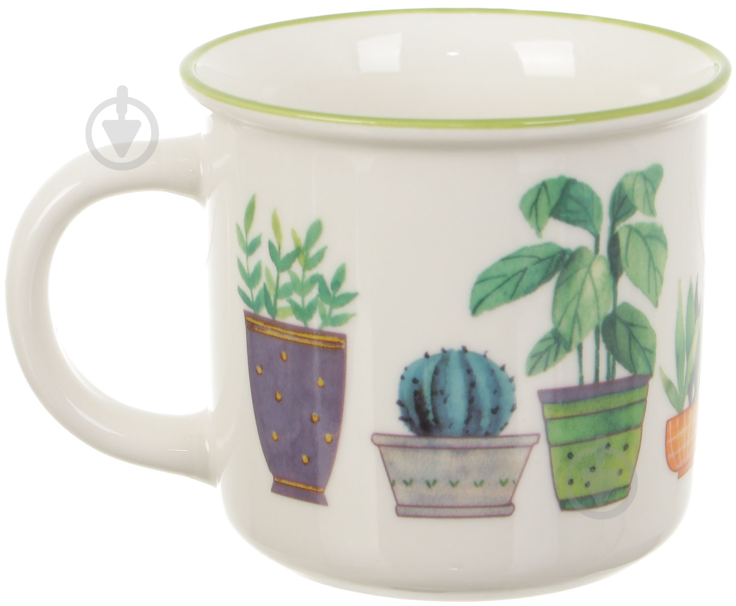 Чашка Fiora Flower Pots Green 350 мл - фото 2