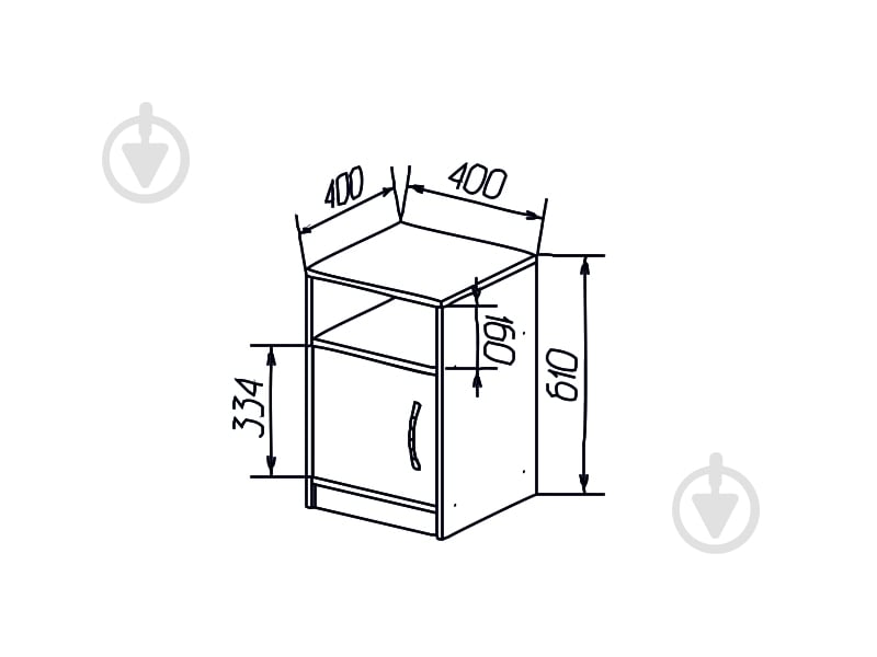 Тумба напольная DC Rita офисная дуб сонома - фото 4
