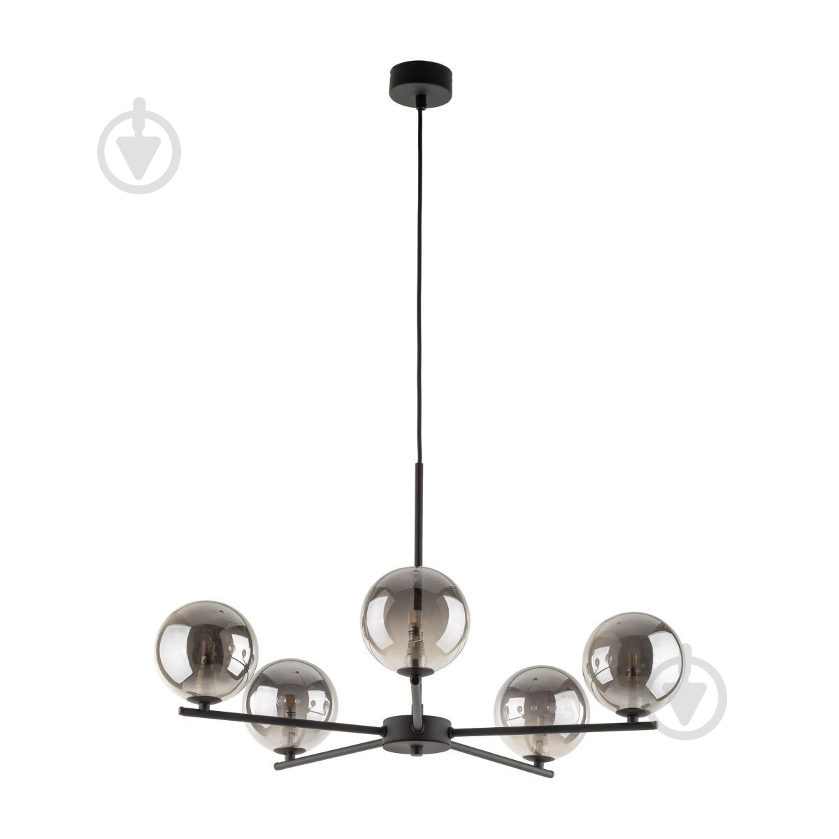 Люстра потолочная LIGHT SET LARA 5728 5x15 Вт E27 графит/черный - фото 1