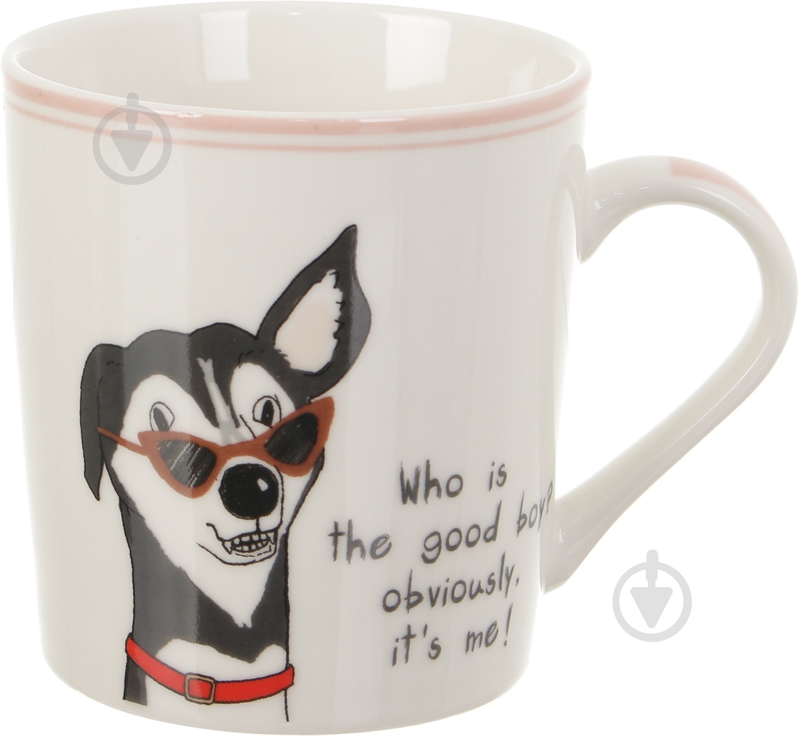 Чашка Fiora Funny Dogs Black 250 мл - фото 1 Чашка Fiora Funny Dogs Black 250 мл - фото 1