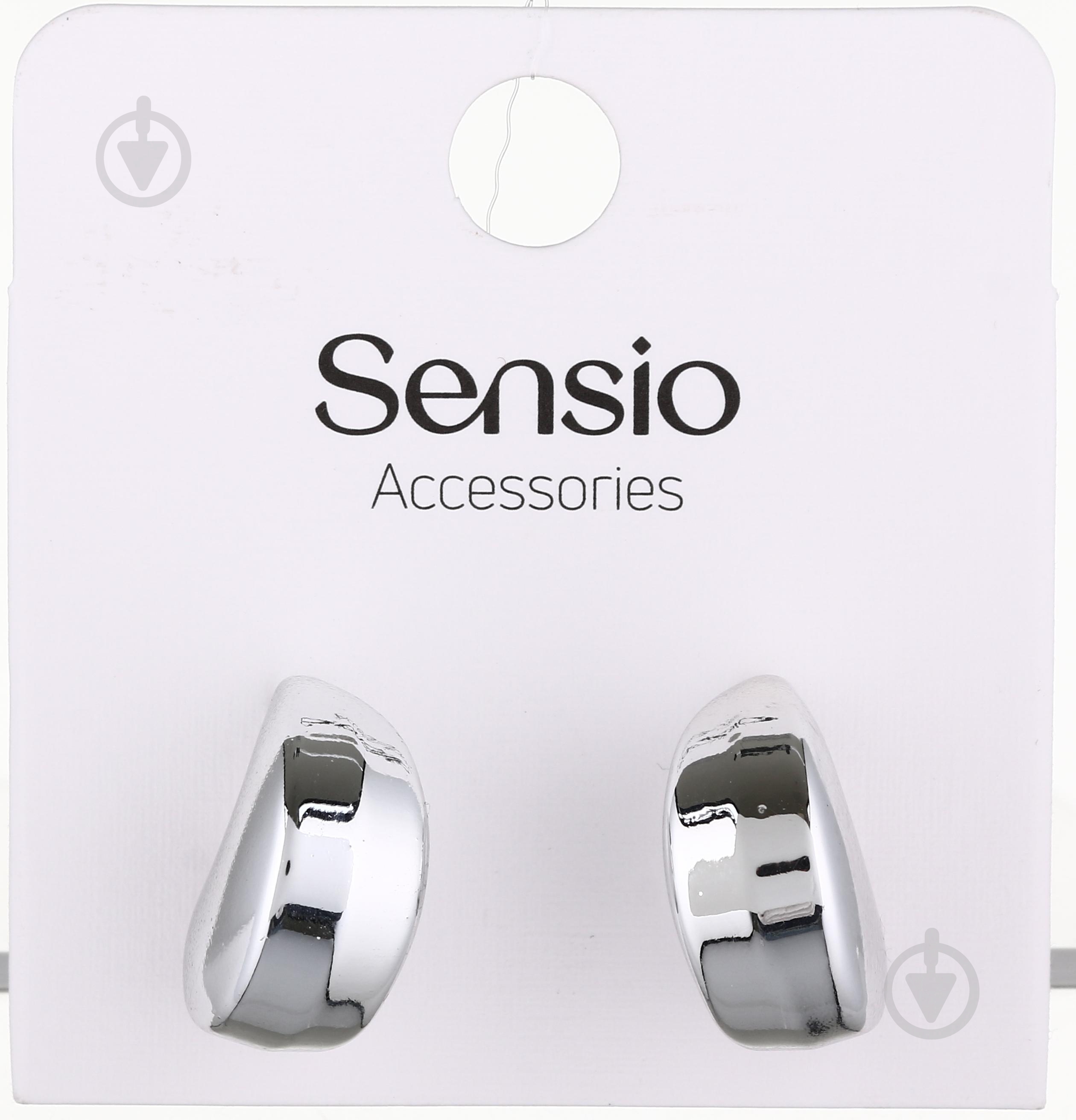 Серьги Sensio Hoops пара пластик серебряный - фото 2