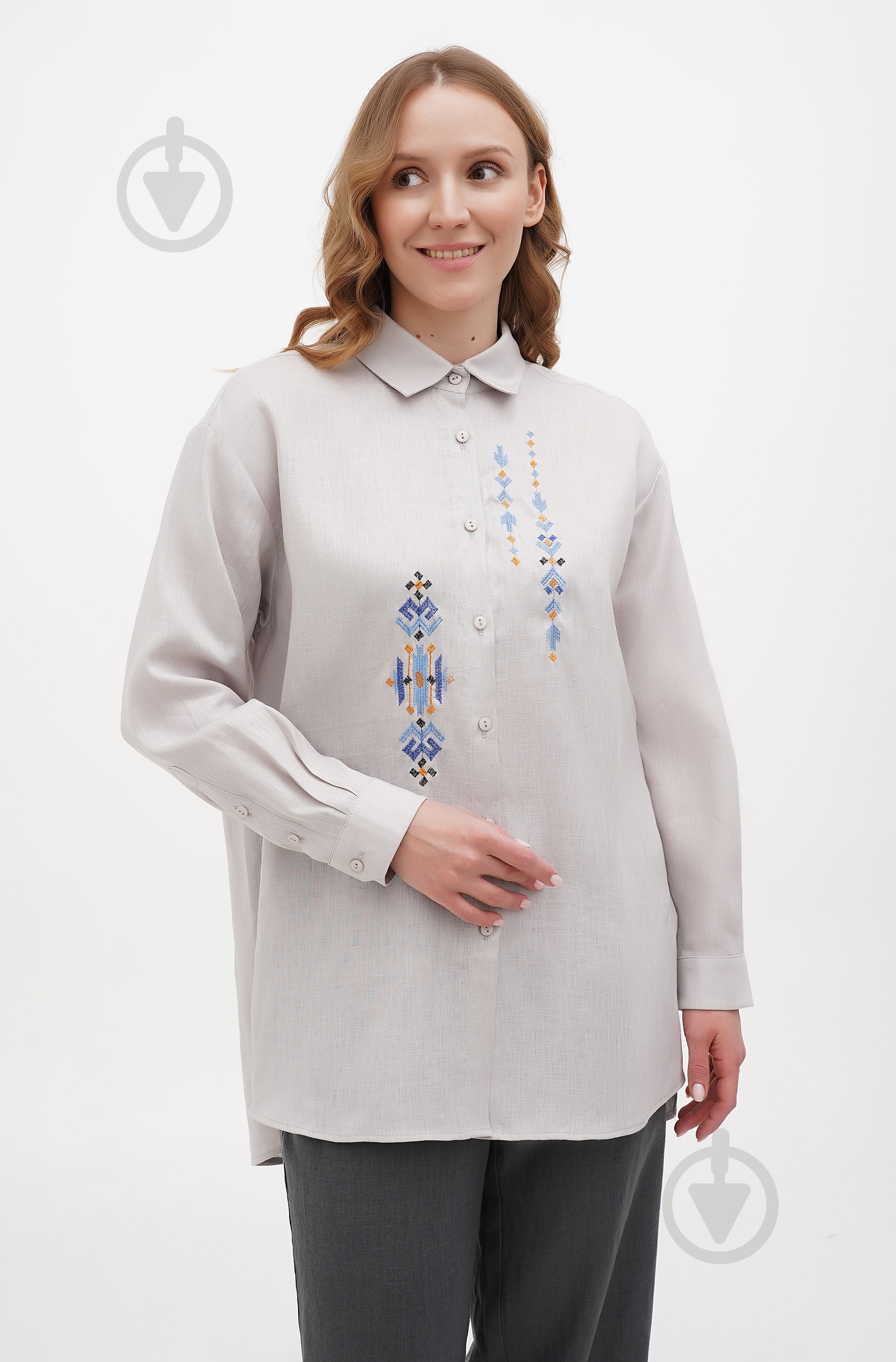 Блуза Галерея льону Домра р. 52 сірий 9343/52/530 - фото 3 Блуза Галерея льону Домра р. 52 сірий 9343/52/530 - фото 3