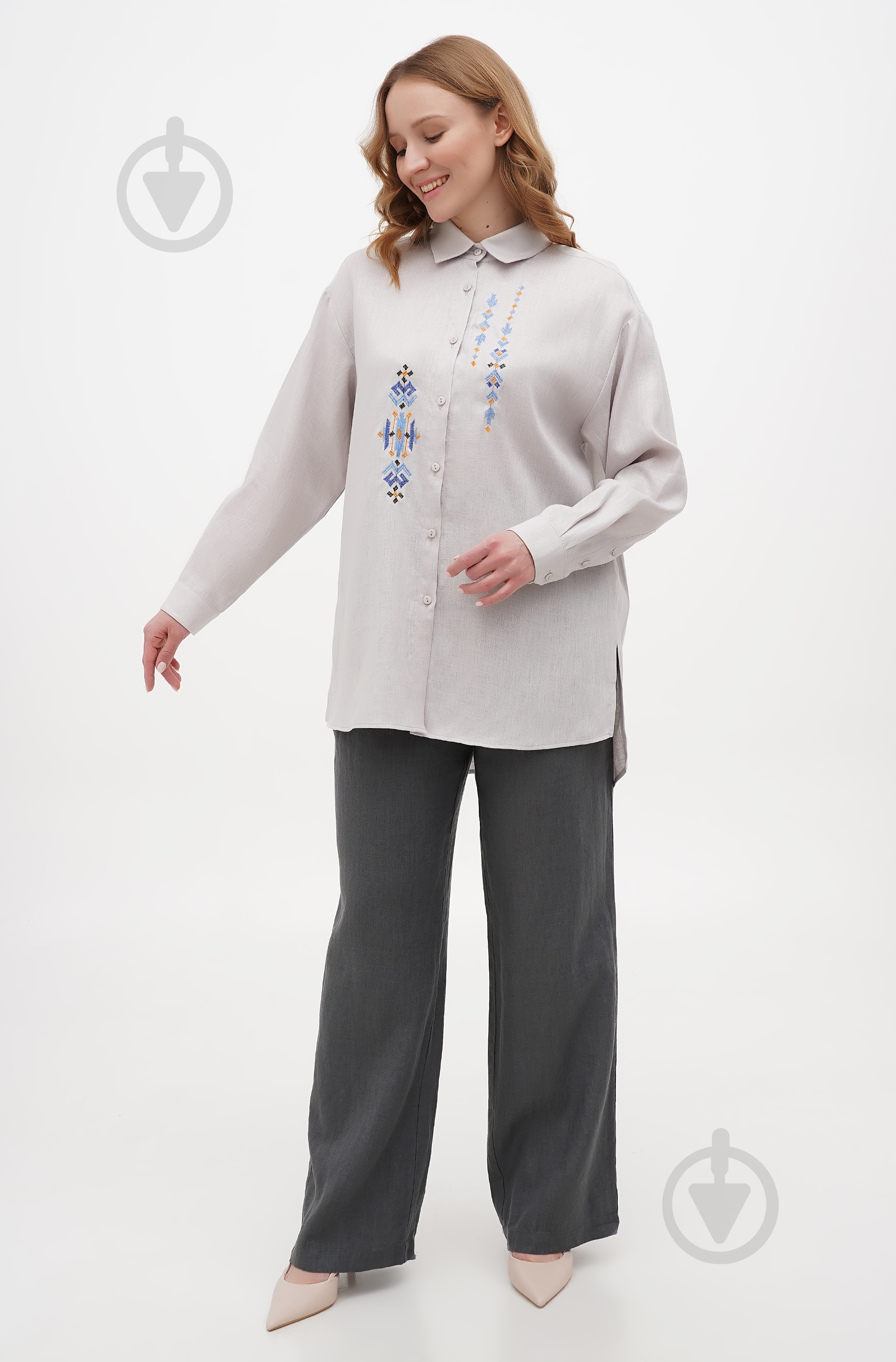 Блуза Галерея льону Домра р. 52 сірий 9343/52/530 - фото 1 Блуза Галерея льону Домра р. 52 сірий 9343/52/530 - фото 1