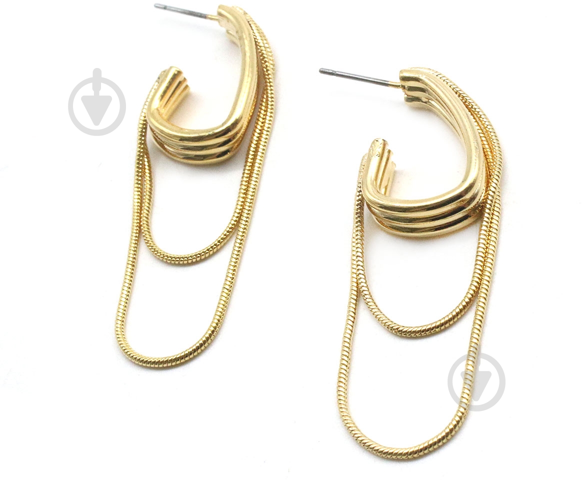 Серьги Sensio Dangles пара лануть золотой - фото 1