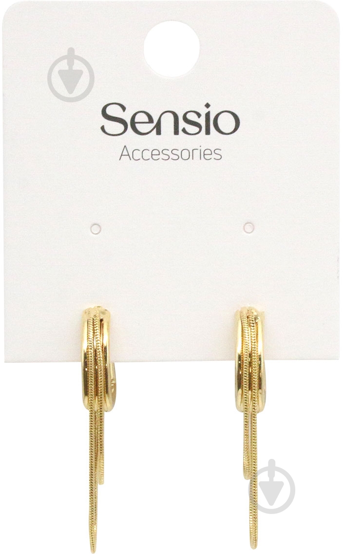 Серьги Sensio Dangles пара лануть золотой - фото 2