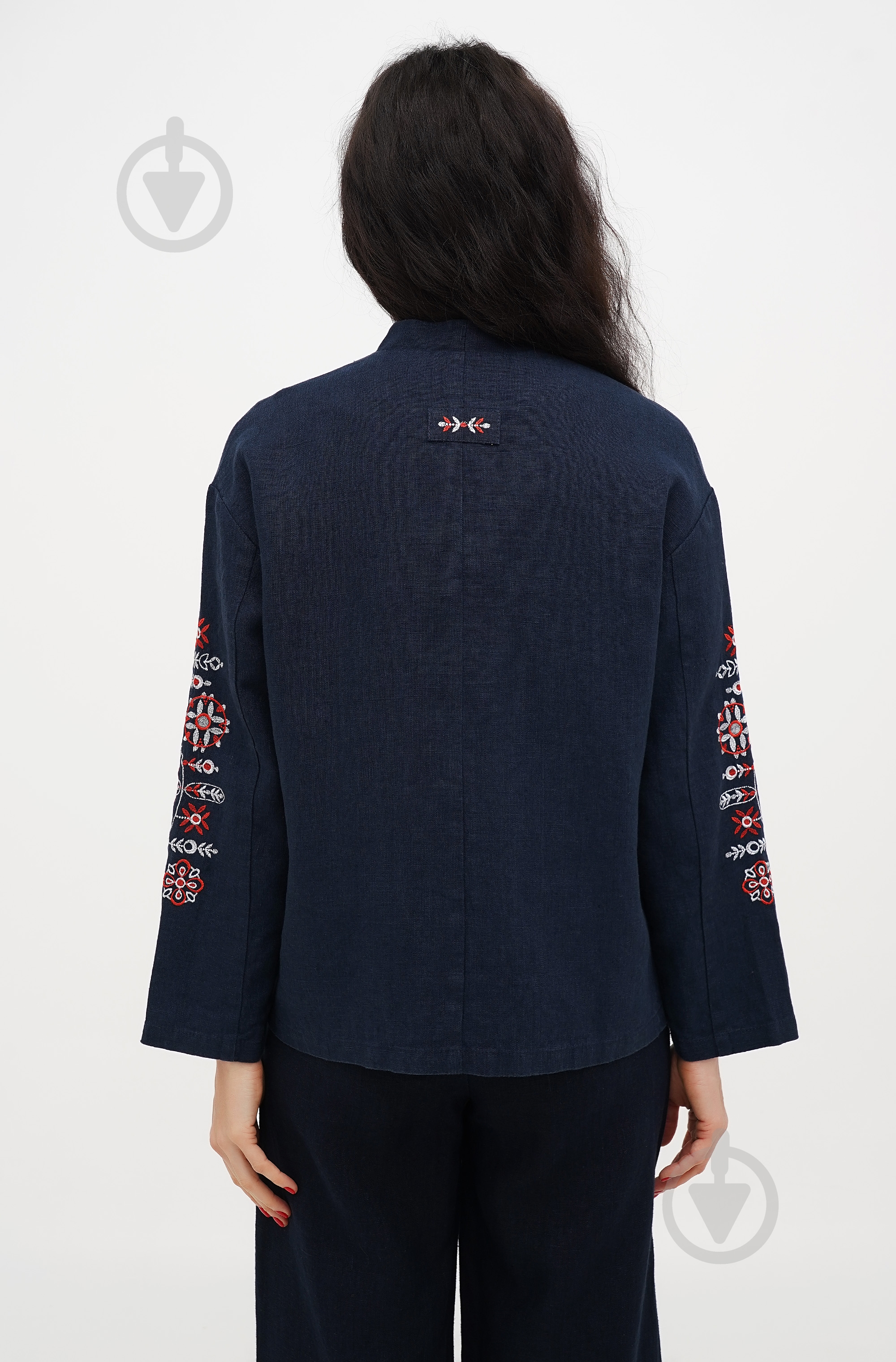 Жакет Галерея льону Флейта р.S синій - фото 3 Жакет Галерея льону Флейта р.S синій - фото 3