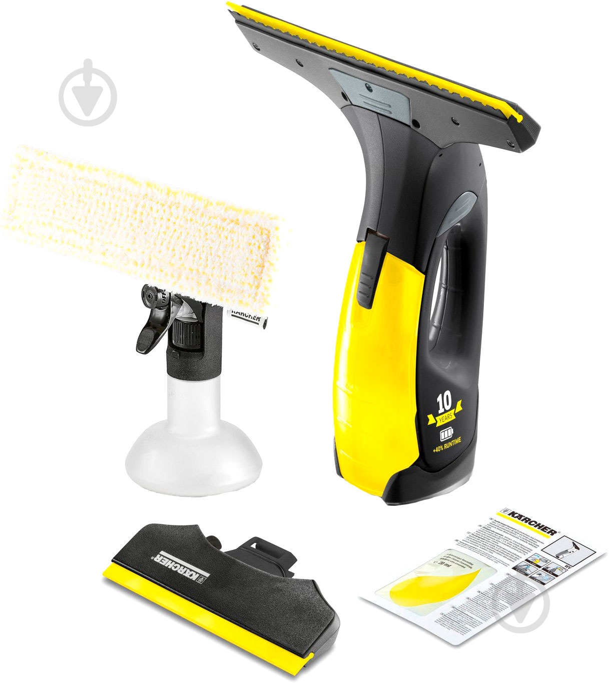 Пылесос оконный Karcher WV 2 Premium 10 YearsEdit 1.633-425.0 black/yellow - фото 1