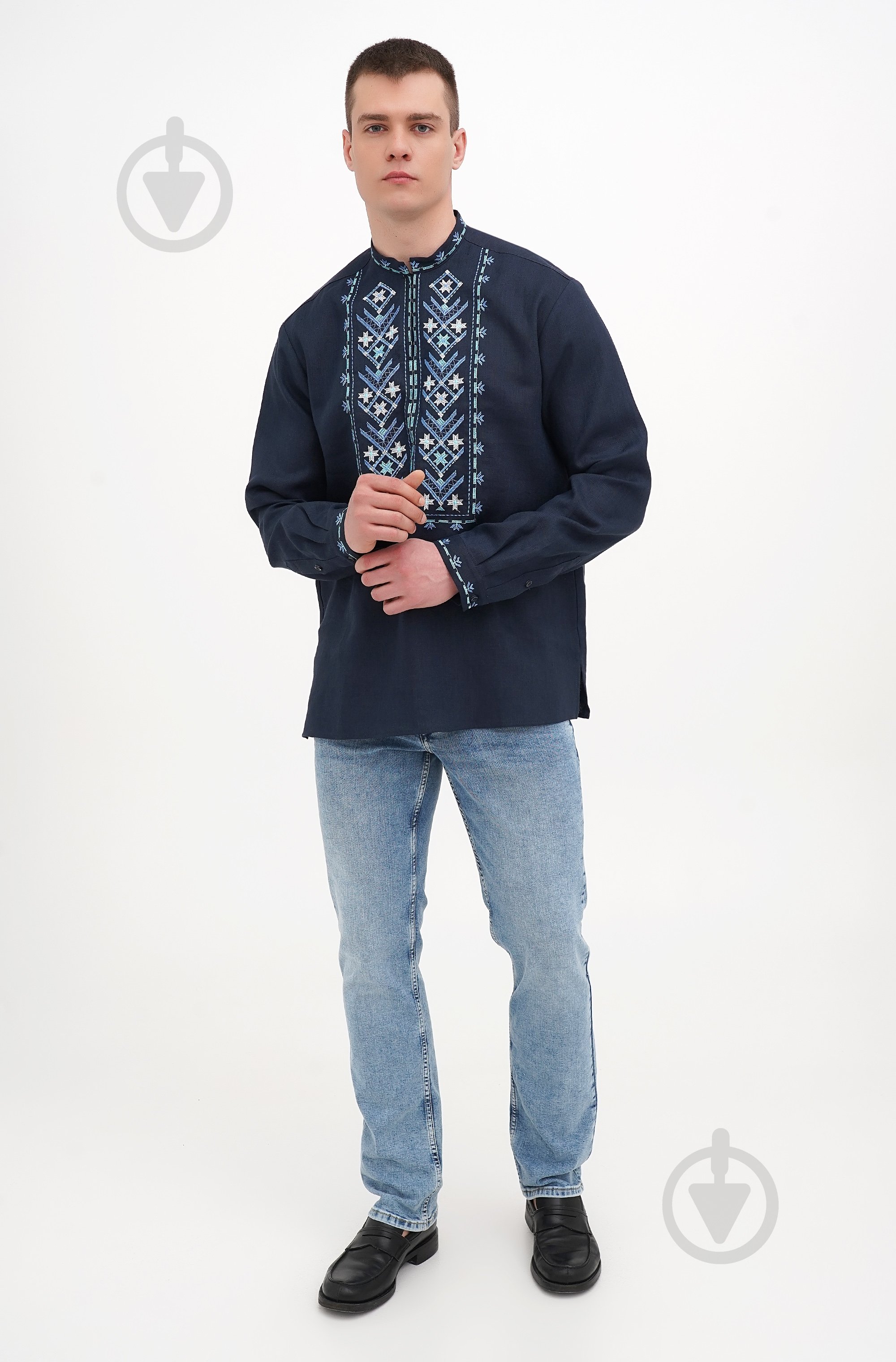 Рубашка Галерея льна Ясен 9457/52/999 р. 52 синий - фото 3 Рубашка Галерея льна Ясен 9457/52/999 р. 52 синий - фото 3