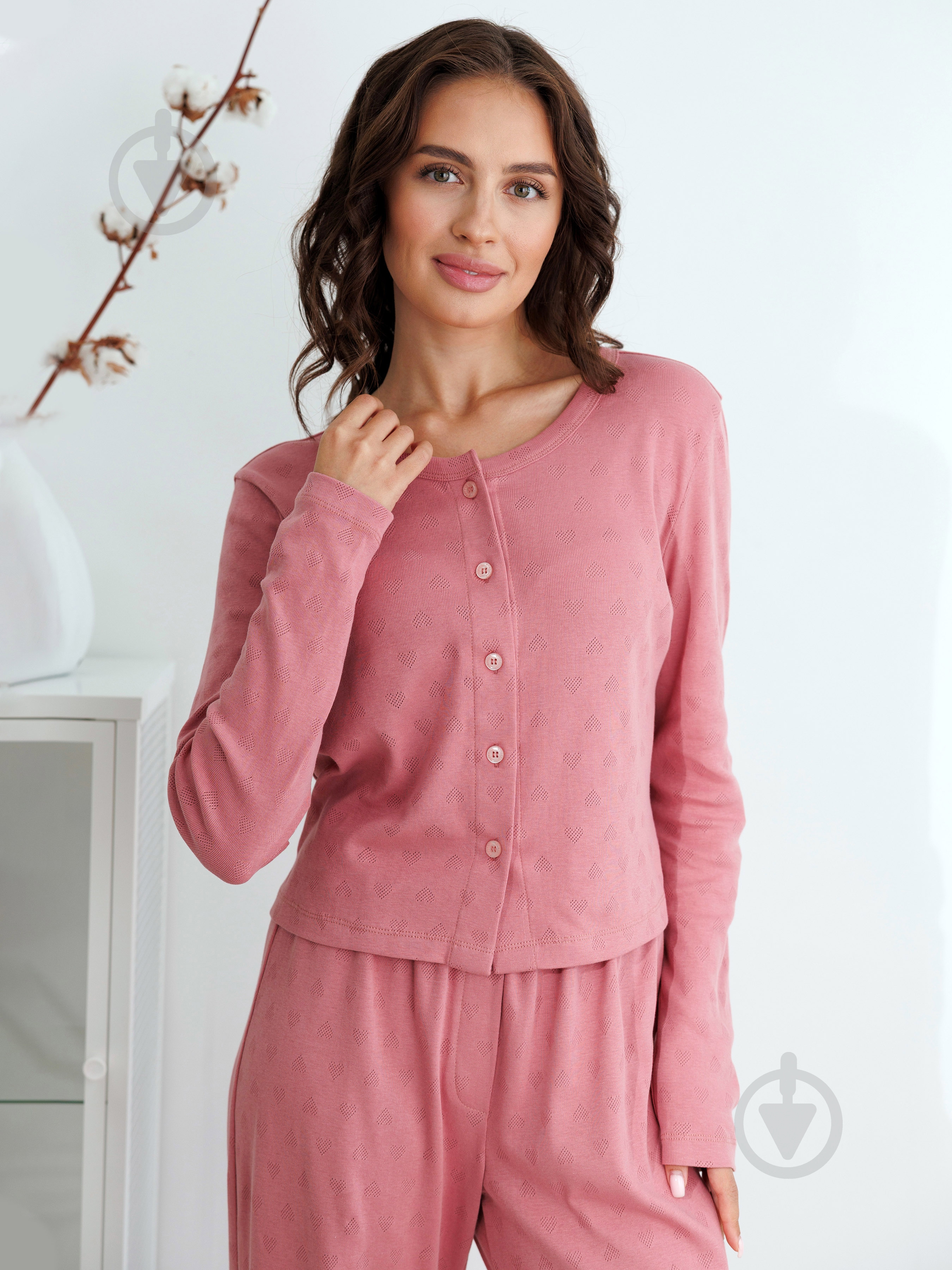 Лонгслив Roksana Ажур №1906/46008 р. 46 пудровый (№1906) - фото 1 Лонгслив Roksana Ажур №1906/46008 р. 46 пудровый (№1906) - фото 1