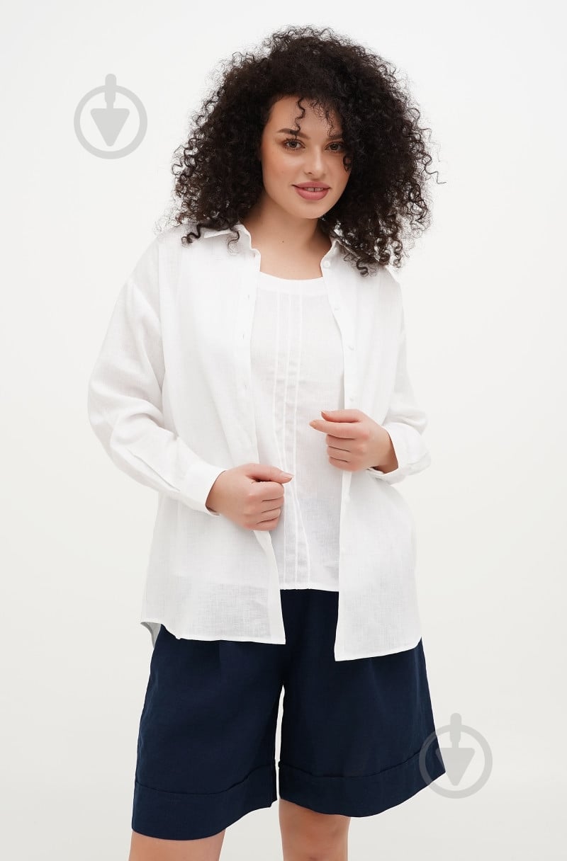 Блуза Галерея льону Айстра р. 52 білий 9441/52/101 - фото 3 Блуза Галерея льону Айстра р. 52 білий 9441/52/101 - фото 3