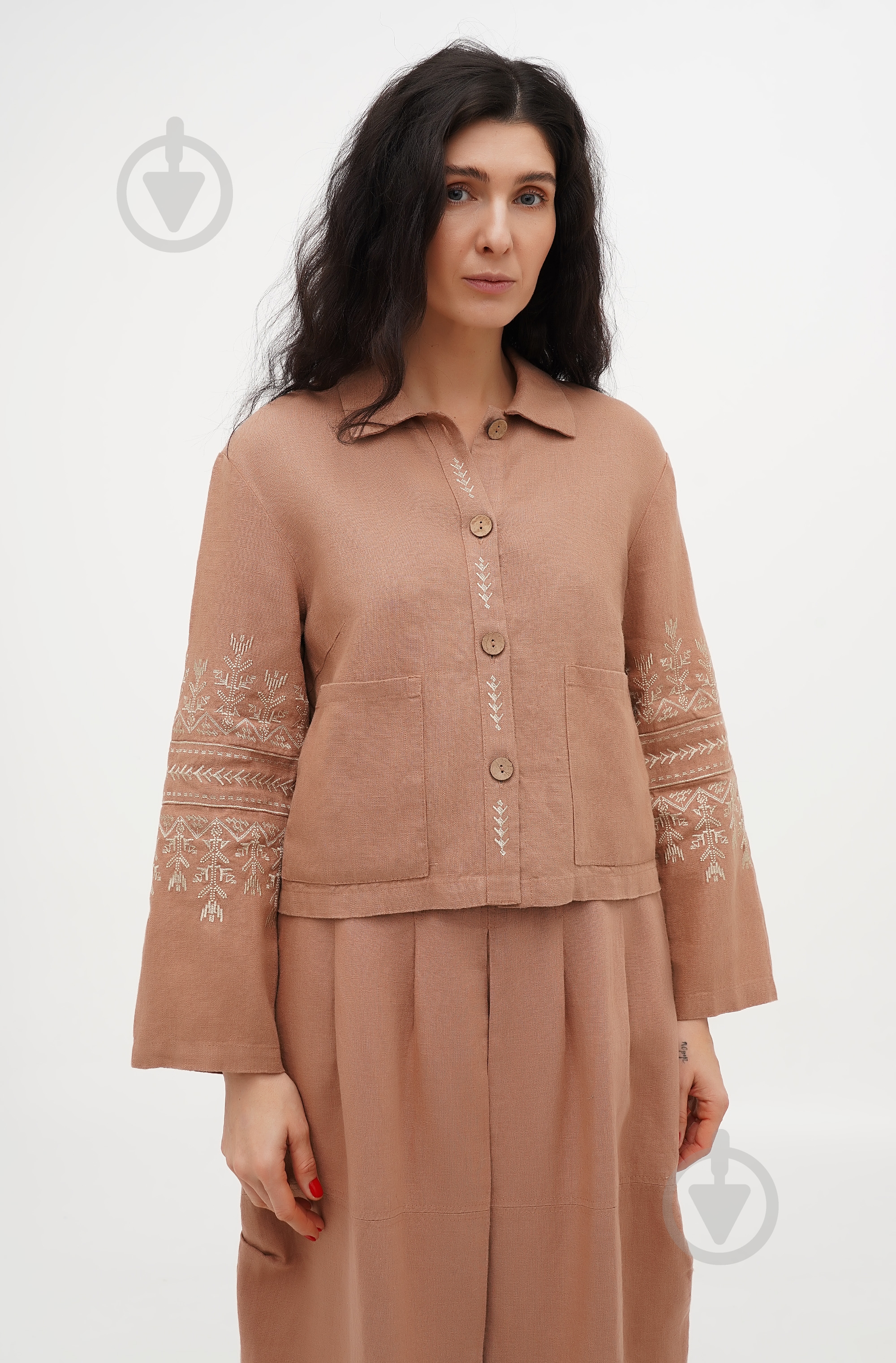 Жакет Галерея льна Живица р.XL бежевый - фото 1 Жакет Галерея льна Живица р.XL бежевый - фото 1