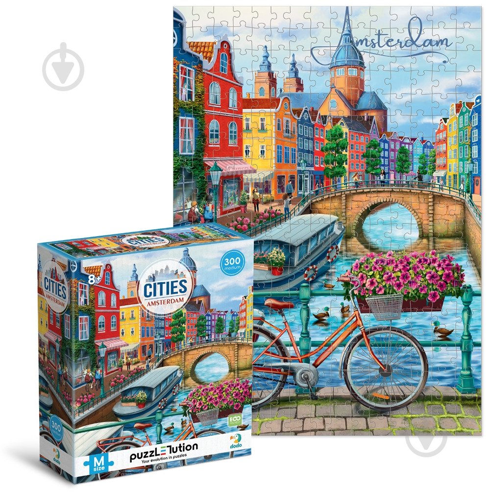 Пазл DoDo Medium-M Міста. Амстердам 300 елементів 300646 - фото 2 Пазл DoDo Medium-M Міста. Амстердам 300 елементів 300646 - фото 2