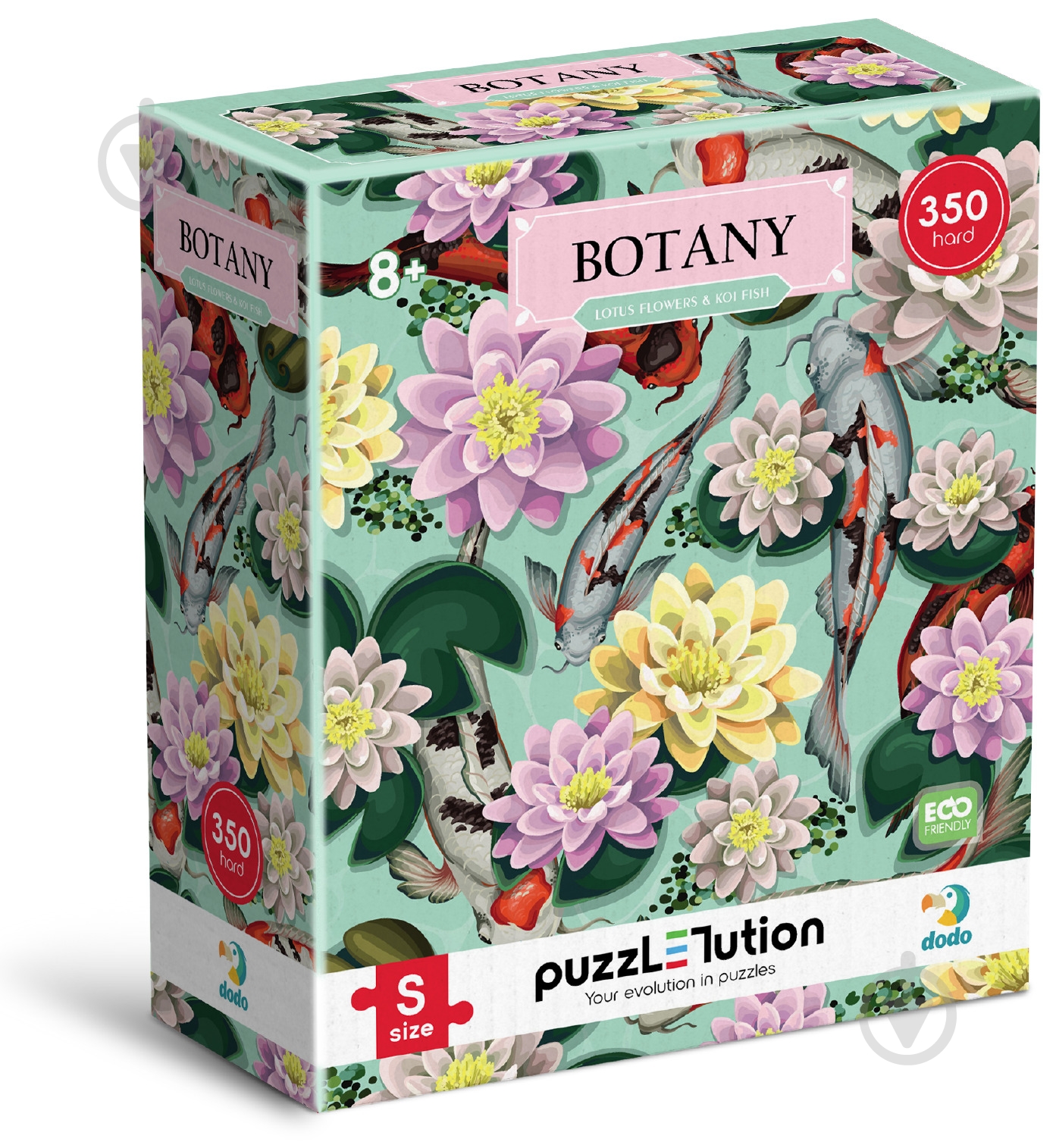 Пазл DoDo Hard-S Квіти лотоса та рибки коропи коі 350 елементів 300612 - фото 1 Пазл DoDo Hard-S Квіти лотоса та рибки коропи коі 350 елементів 300612 - фото 1