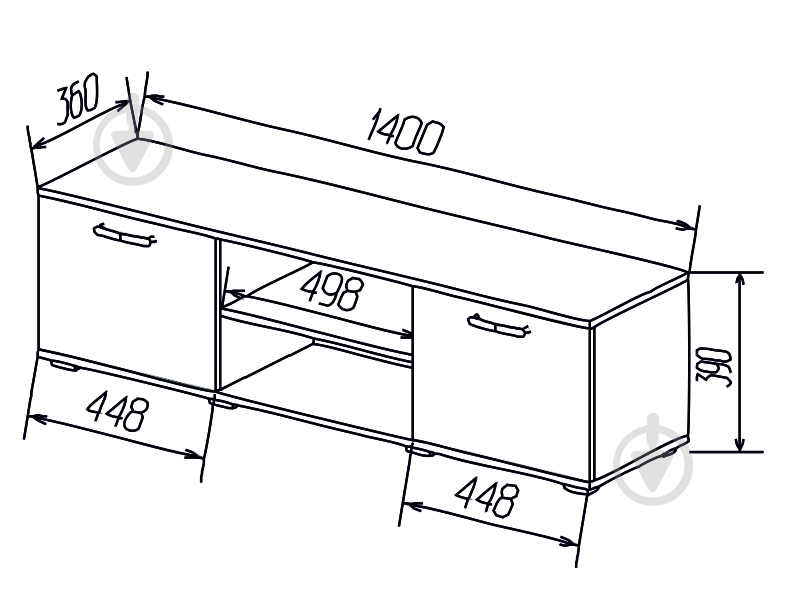 Тумба под ТВ DC Lori графит / дуб сонома - фото 5