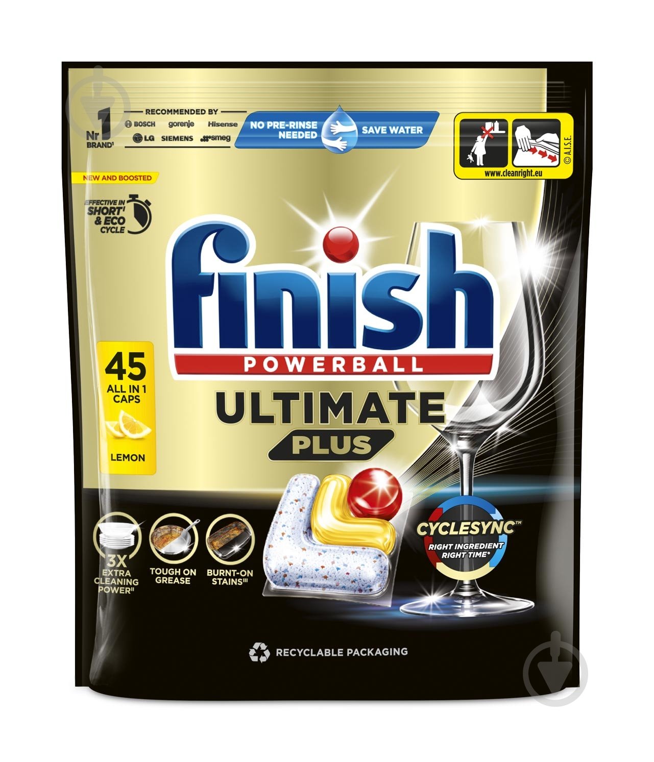 Капсули для посудомийних машин Finish Ultimate Plus All in 1 Лимон 45 шт. - фото 1