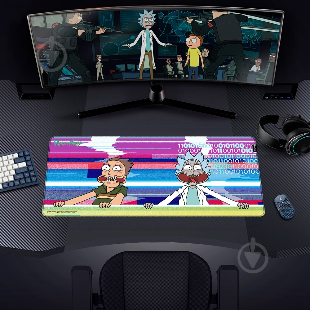Коврик для мышки RICK AND MORTY Glitched (Рик и Морти) XL (FWBMPRIMOR24003XL) - фото 4