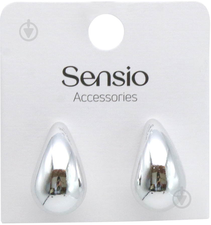 Серьги Sensio Drops пара пластик серебряный - фото 2 Серьги Sensio Drops пара пластик серебряный - фото 2