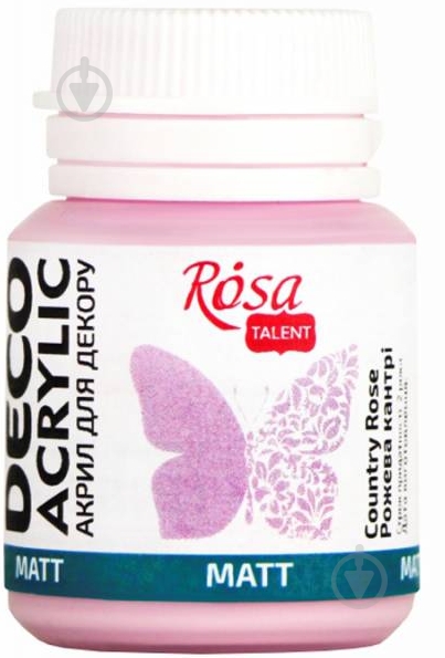 Акрил для декору Рожева кантрі матовий 20 мл Rosa Talent - фото 1