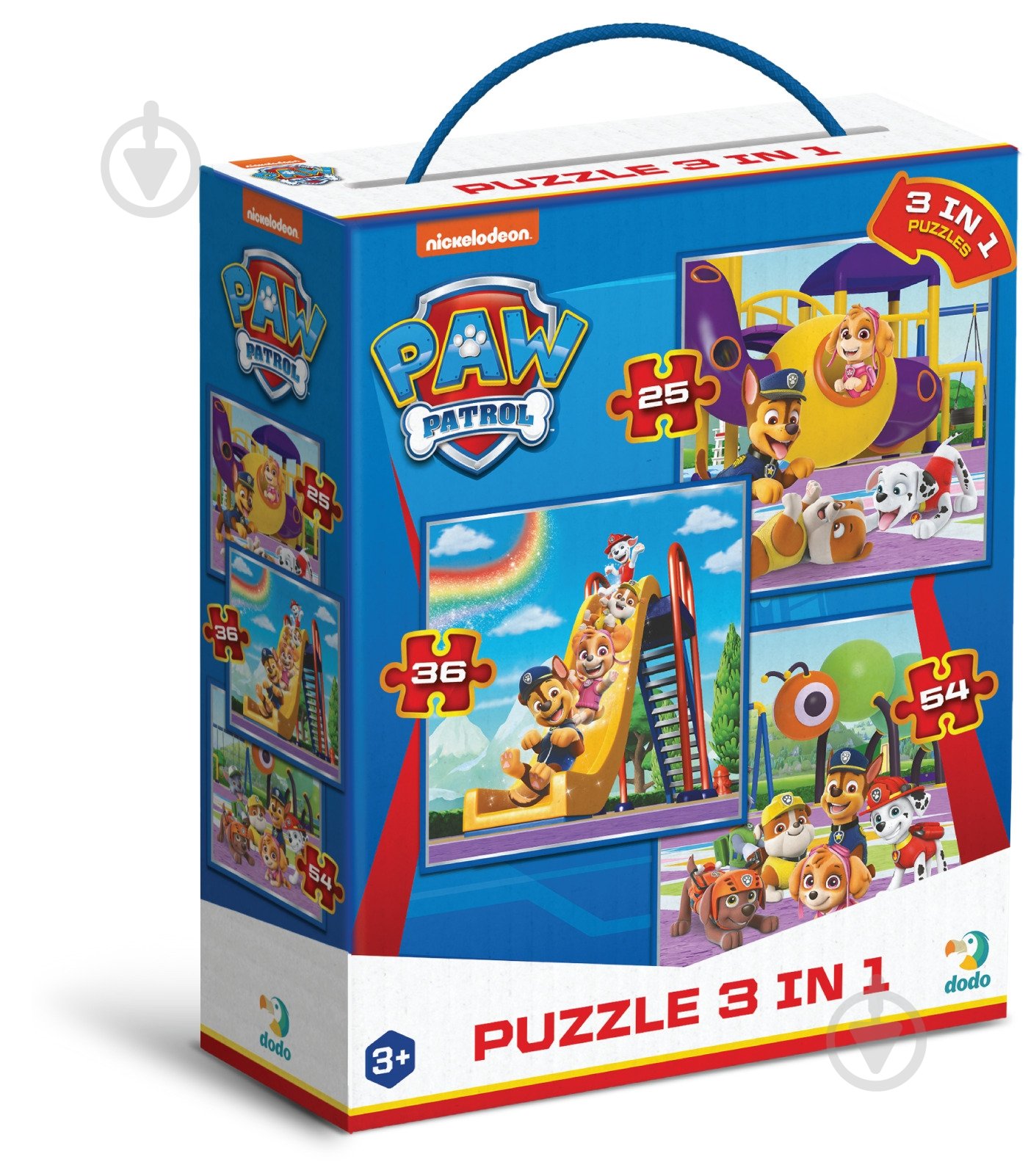 Пазли DoDo 3 в 1 Paw Patrol. Ігровий майданчик на 25, 36, 54 елементи 200578 - фото 1 Пазли DoDo 3 в 1 Paw Patrol. Ігровий майданчик на 25, 36, 54 елементи 200578 - фото 1