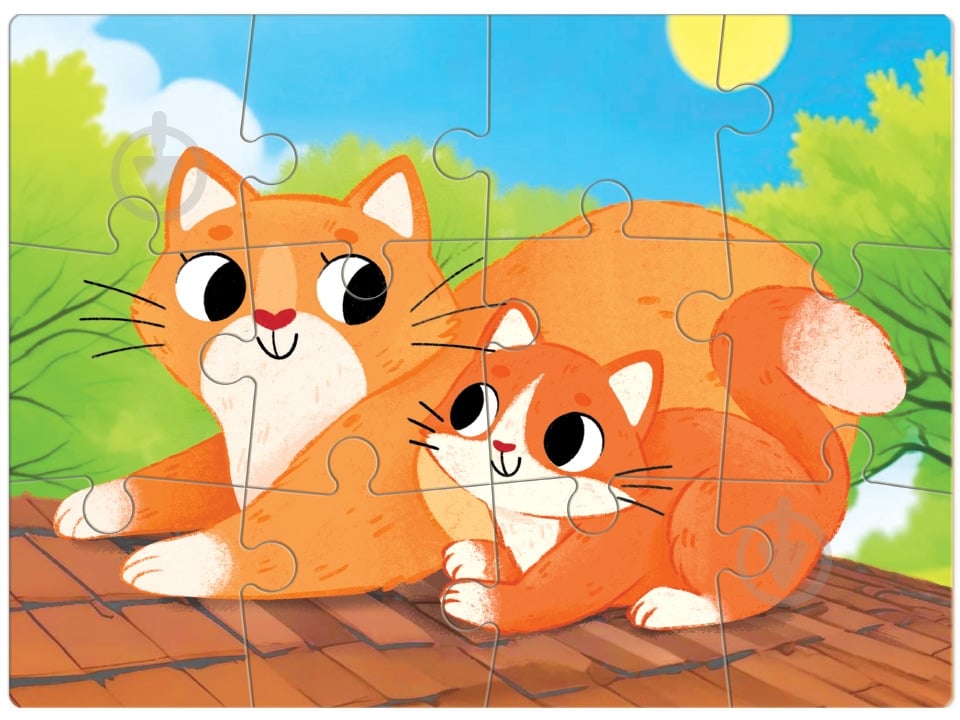 Пазл DoDo Завжди разом. Котики, 12 елементів 300632 - фото 3