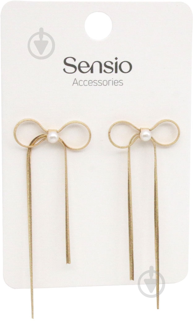 Сережки Sensio Ribbons пара золотий - фото 2