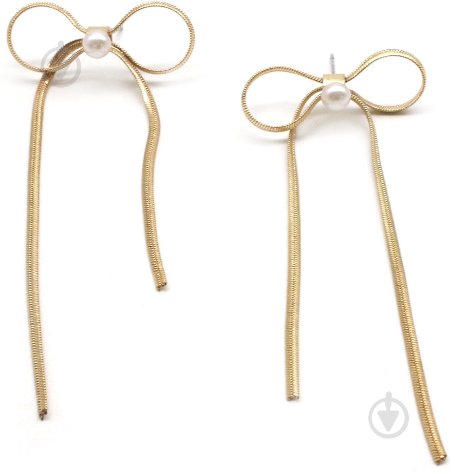 Сережки Sensio Ribbons пара золотий - фото 1