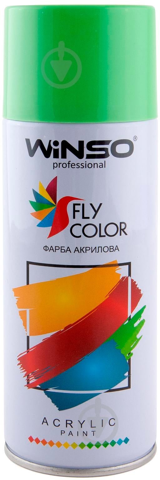 Фарба акрилова салатово-зелений (LIGHT GREEN/RAL6018) WINSO 450 мл 880280 - фото 1