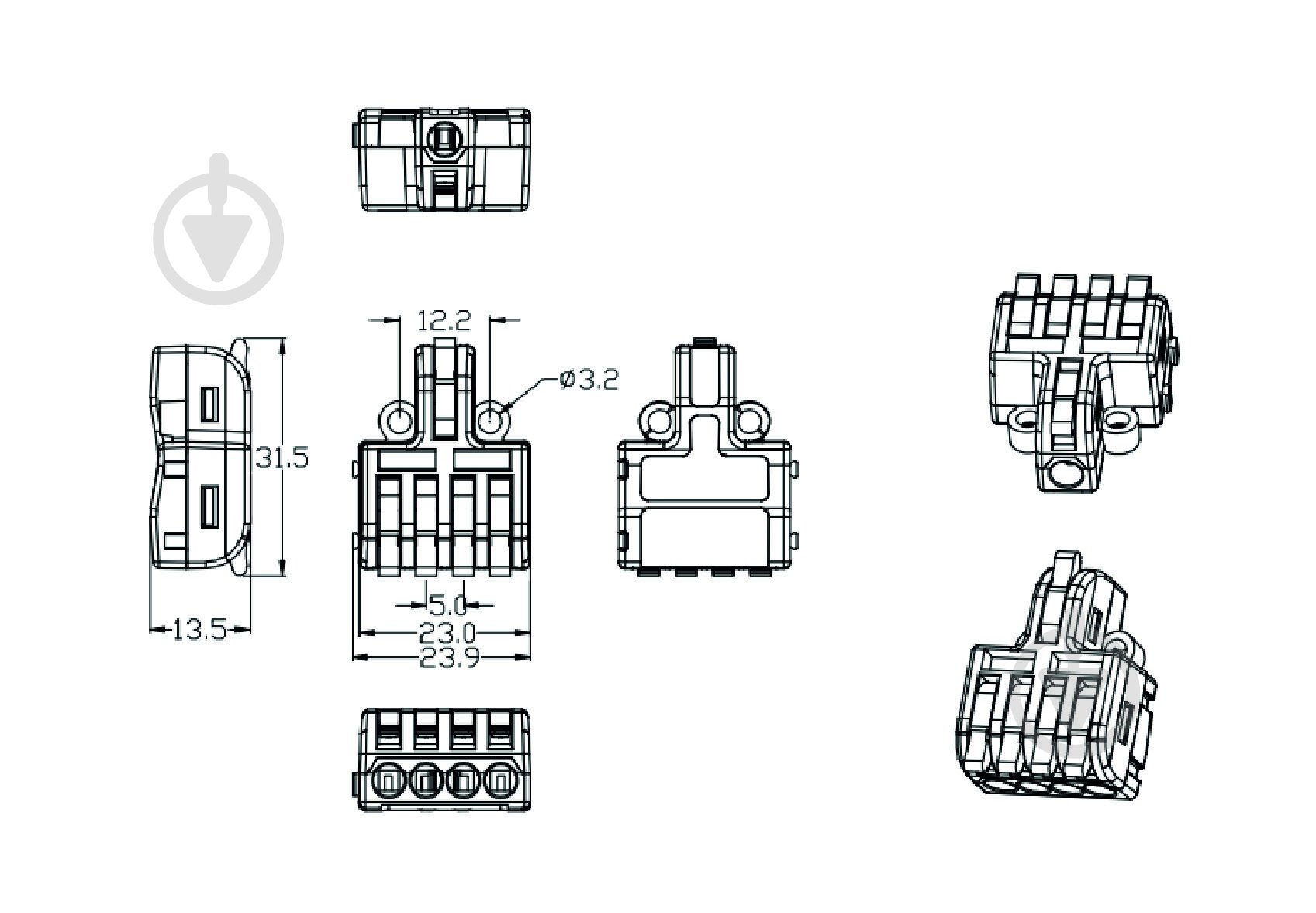 Клеммник соединительный Аско-Укрем DB-14 серый A0130010126 - фото 2 Клеммник соединительный Аско-Укрем DB-14 серый A0130010126 - фото 2