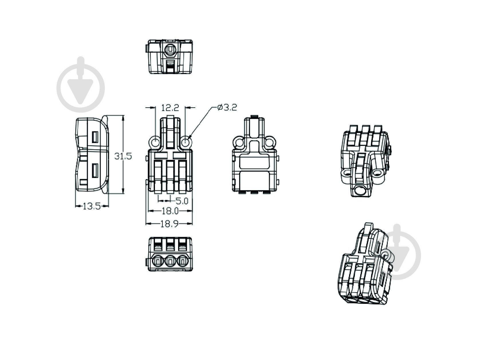 Клеммник соединительный Аско-Укрем DB-13 серый A0130010125 - фото 2 Клеммник соединительный Аско-Укрем DB-13 серый A0130010125 - фото 2