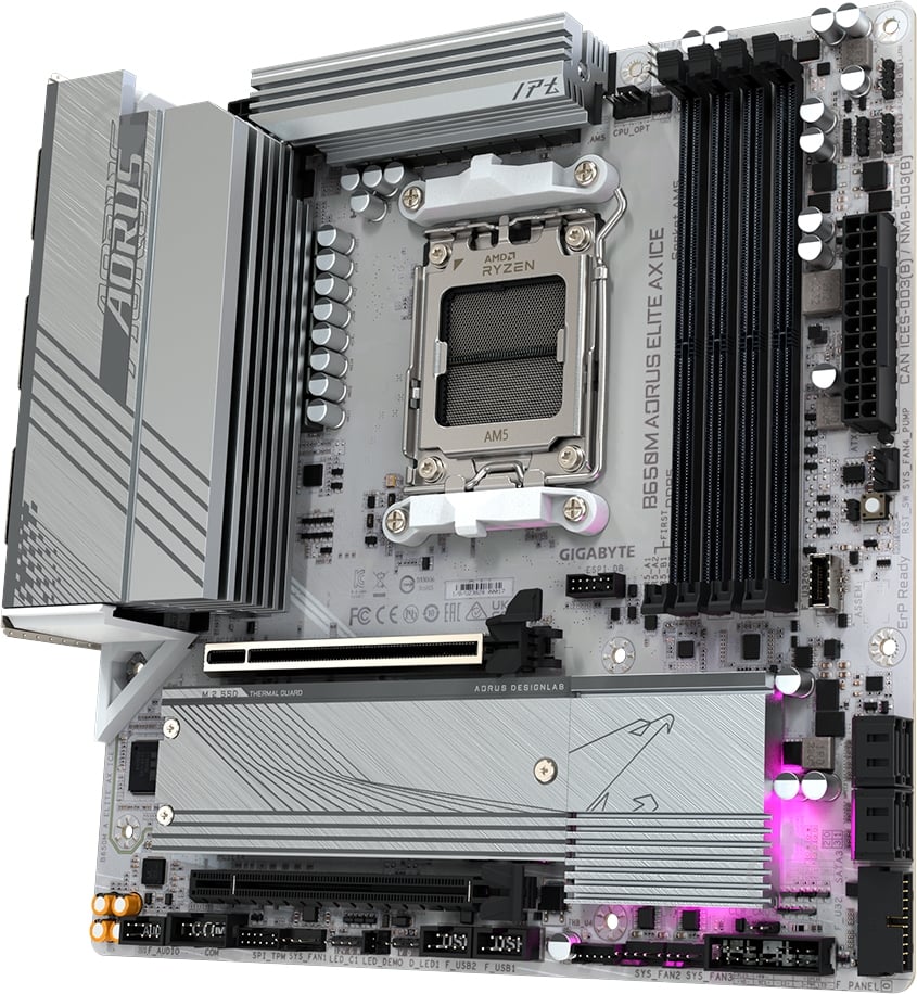 Материнская плата Gigabyte B650M A ELITE AXICE (Socket AM5, AMD B650, micro ATX) - фото 4