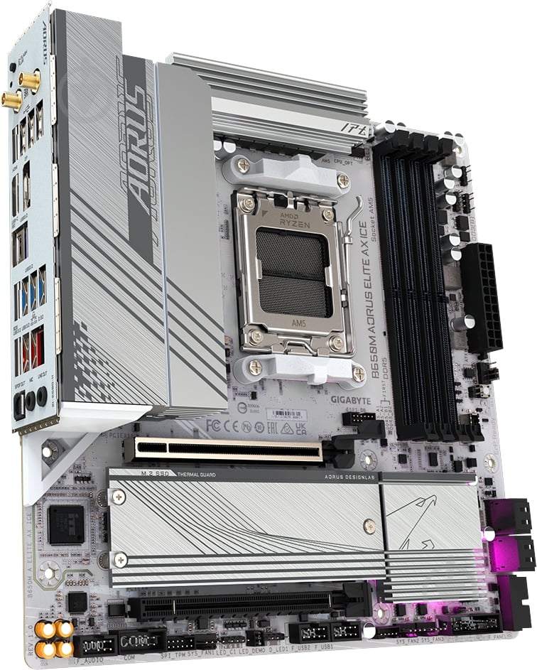 Материнская плата Gigabyte B650M A ELITE AXICE (Socket AM5, AMD B650, micro ATX) - фото 3