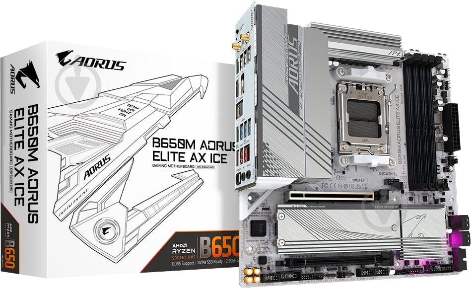 Материнская плата Gigabyte B650M A ELITE AXICE (Socket AM5, AMD B650, micro ATX) - фото 6