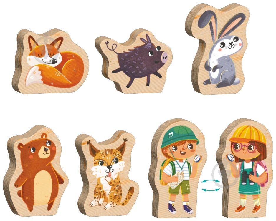 Пазл DoDo Хто живе в лісі? 16 елементів 300608 - фото 3 Пазл DoDo Хто живе в лісі? 16 елементів 300608 - фото 3