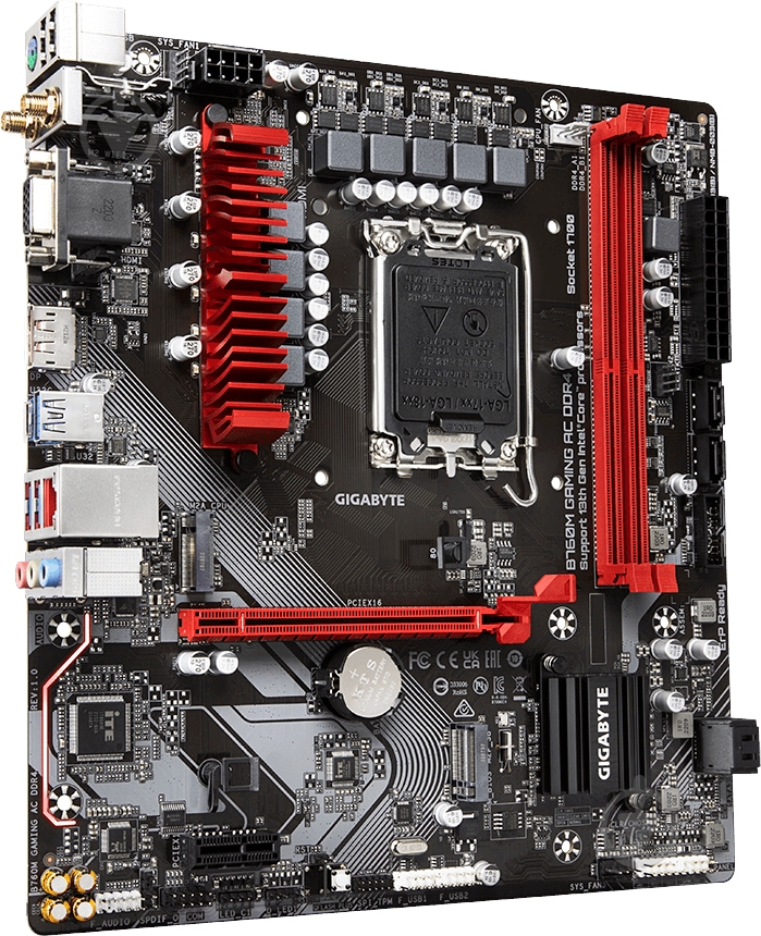 Материнская плата Gigabyte B760M GAMING AC DDR4 (Socket 1700, Intel B760, micro ATX) - фото 2