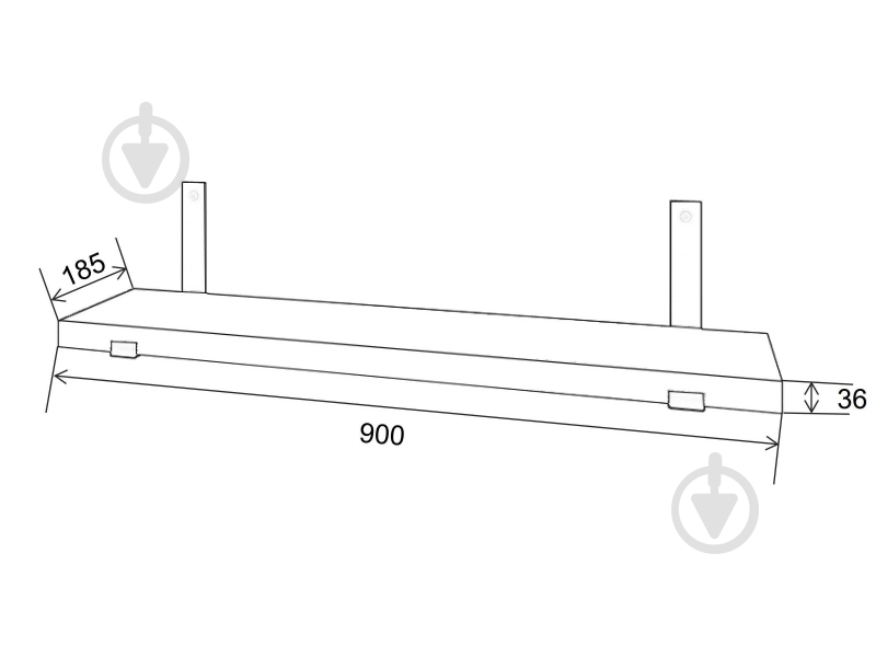 Полиця DC Lizi 900x36 дуб тахо - фото 2