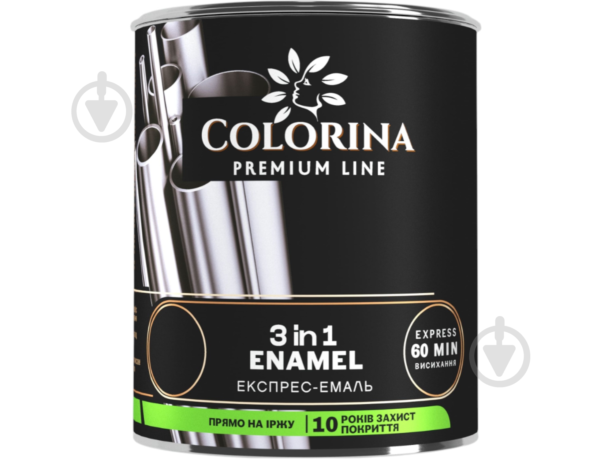Ґрунт-емаль COLORINA Enamel 3 in 1 зелений глянець 2,5 л - фото 1 Ґрунт-емаль COLORINA Enamel 3 in 1 зелений глянець 2,5 л - фото 1