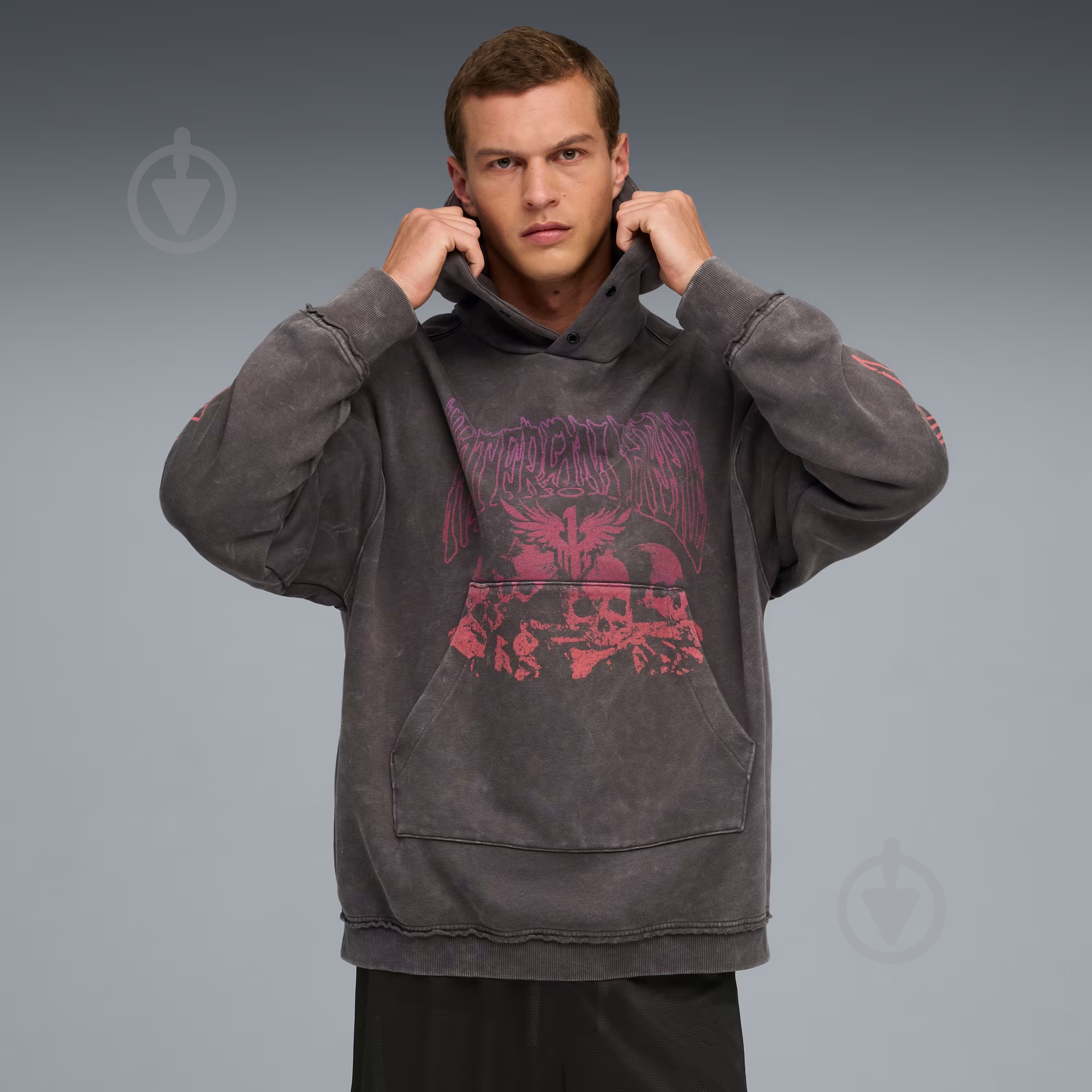 Джемпер Puma LaMelo World Tour-nament Hoodie 63243301 р.XL сірий - фото 1 Джемпер Puma LaMelo World Tour-nament Hoodie 63243301 р.XL сірий - фото 1
