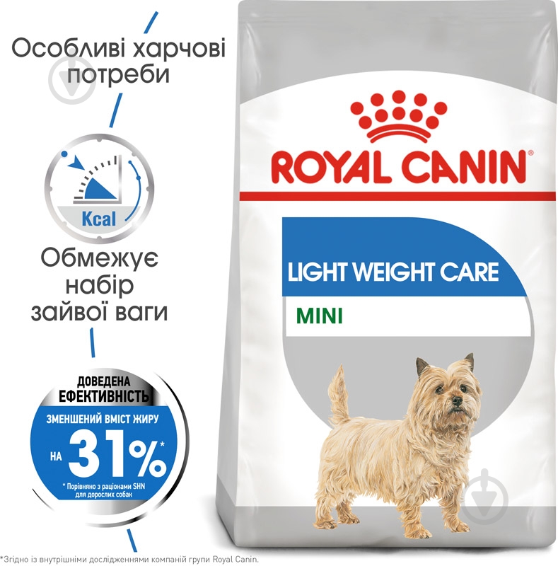 Корм сухой для взрослых собак для малых пород Royal Canin MINI LIGHT WEIGHT CARE (Мини Лайт Вейт Кер), 1 кг 1 кг - фото 2