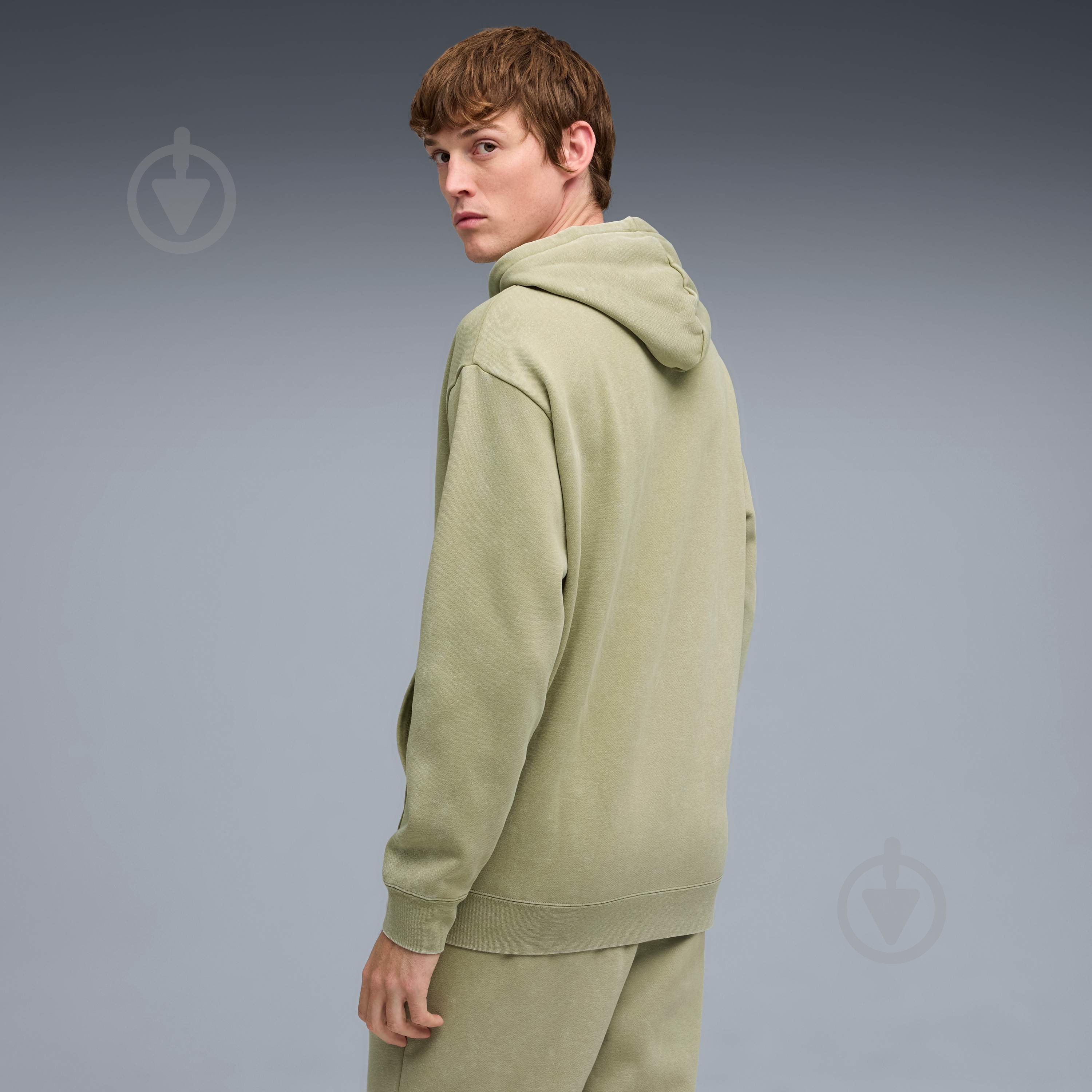 Джемпер Puma ESS ELEVATED Relaxed Wash Hoodie FL 68804982 р.XL хакі - фото 2