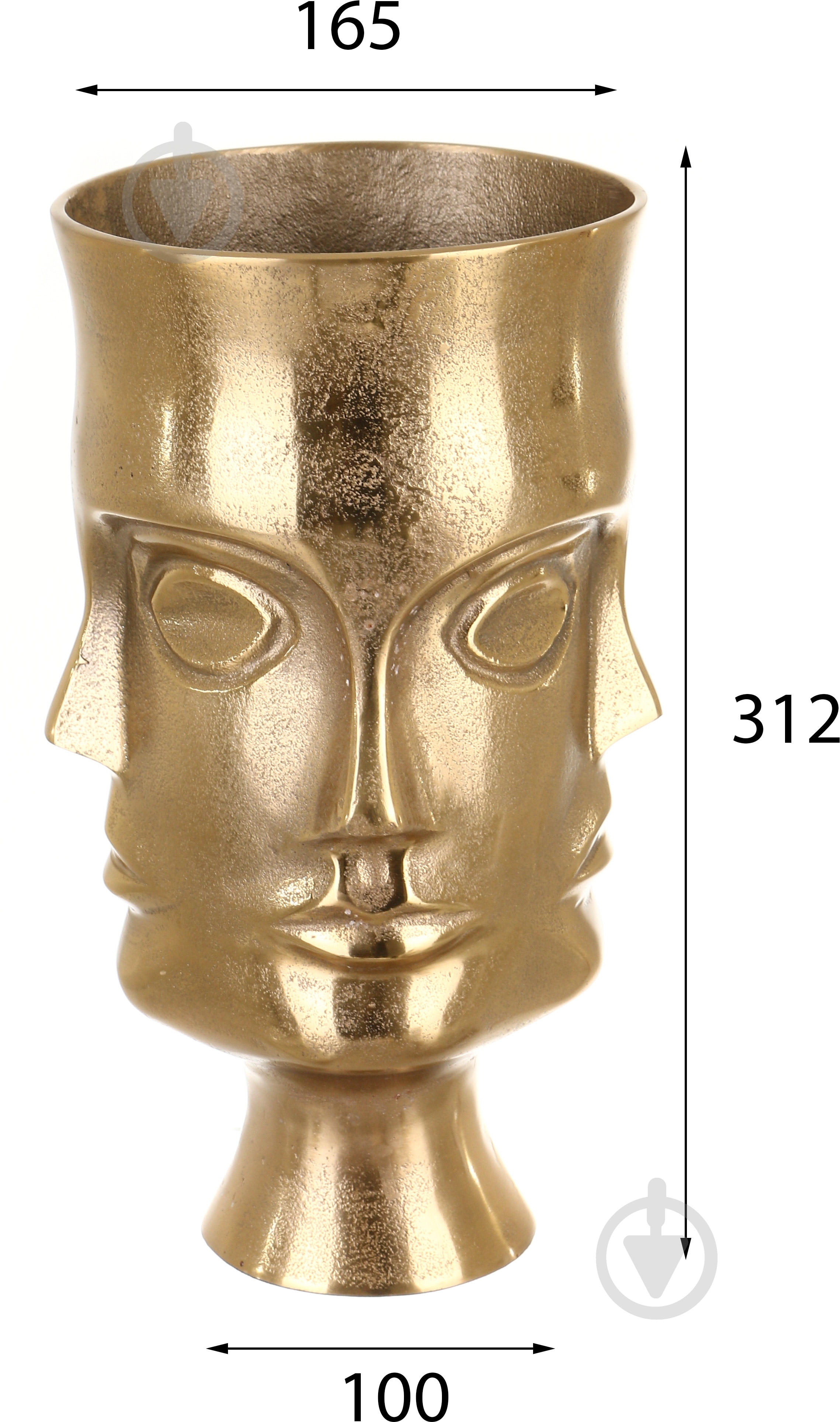 Ваза алюмінієва Gold Face 31,5 см 0130703 - фото 3 Ваза алюмінієва Gold Face 31,5 см 0130703 - фото 3
