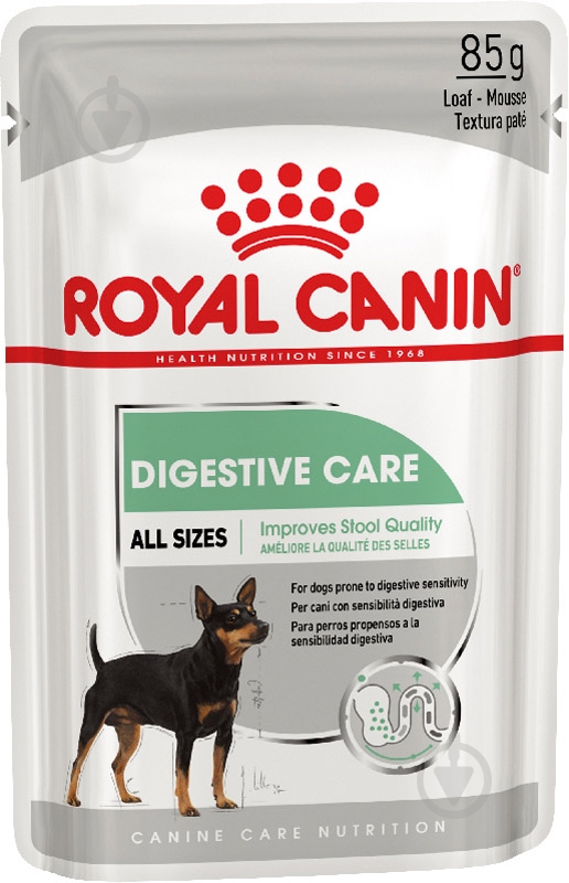 Корм влажный для взрослых собак для всех пород Royal Canin DIGESTIVE CARE LOAF (Ол Сайзес Дайджестів Кер), пауч, 85 г 85 г - фото 1