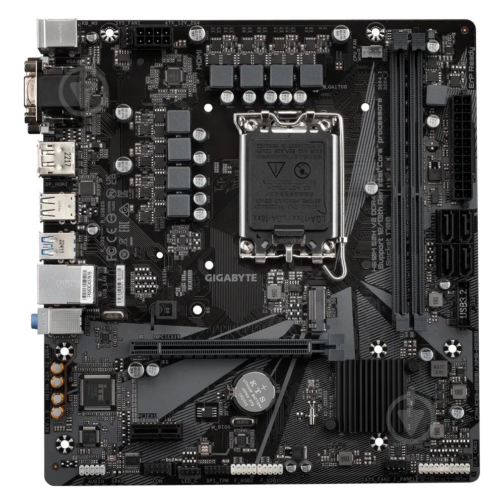 Материнская плата Gigabyte H610M S2H V2 (Socket 1700, Intel H610, micro ATX) - фото 1
