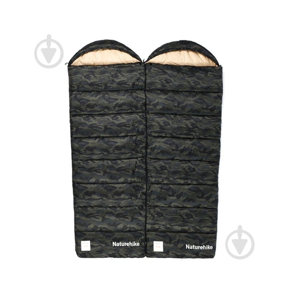 Спальний мішок Naturehike M320 CNK2350WS023, зелений камуфляж, правий (+1°C/+15°C) - фото 2 Спальний мішок Naturehike M320 CNK2350WS023, зелений камуфляж, правий (+1°C/+15°C) - фото 2