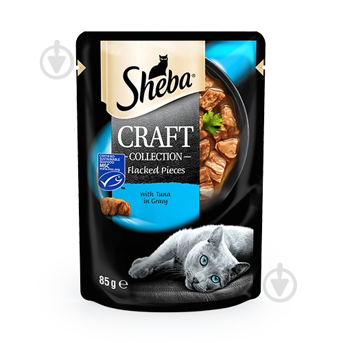 Корм влажный для котов Sheba Craft с тунцем в соусе 85 г - фото 1